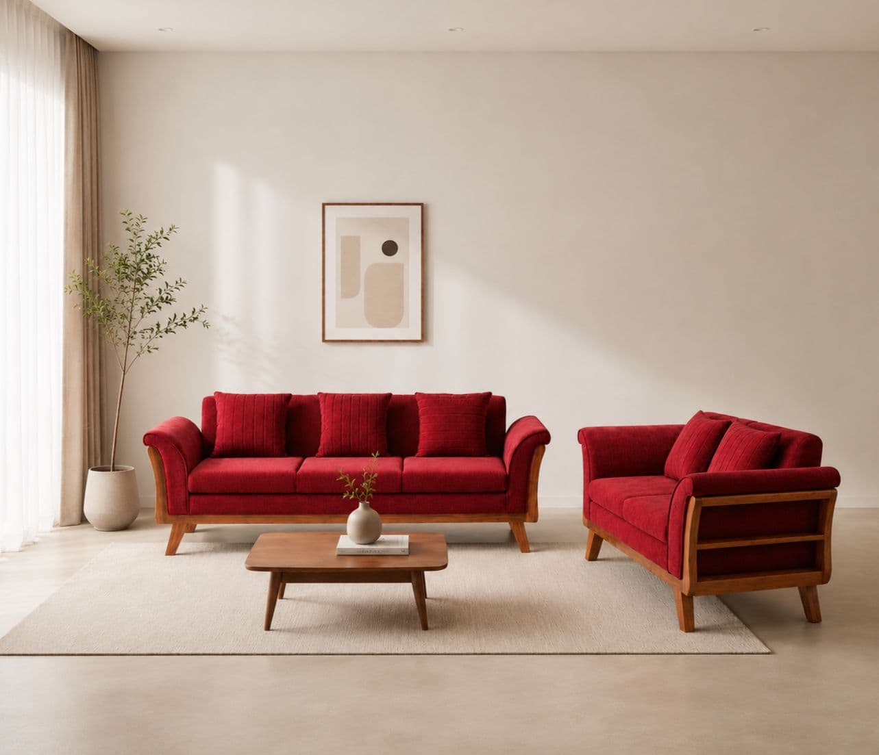 Imperium Grace 3+2 Sofa Set Fabric (BSK)