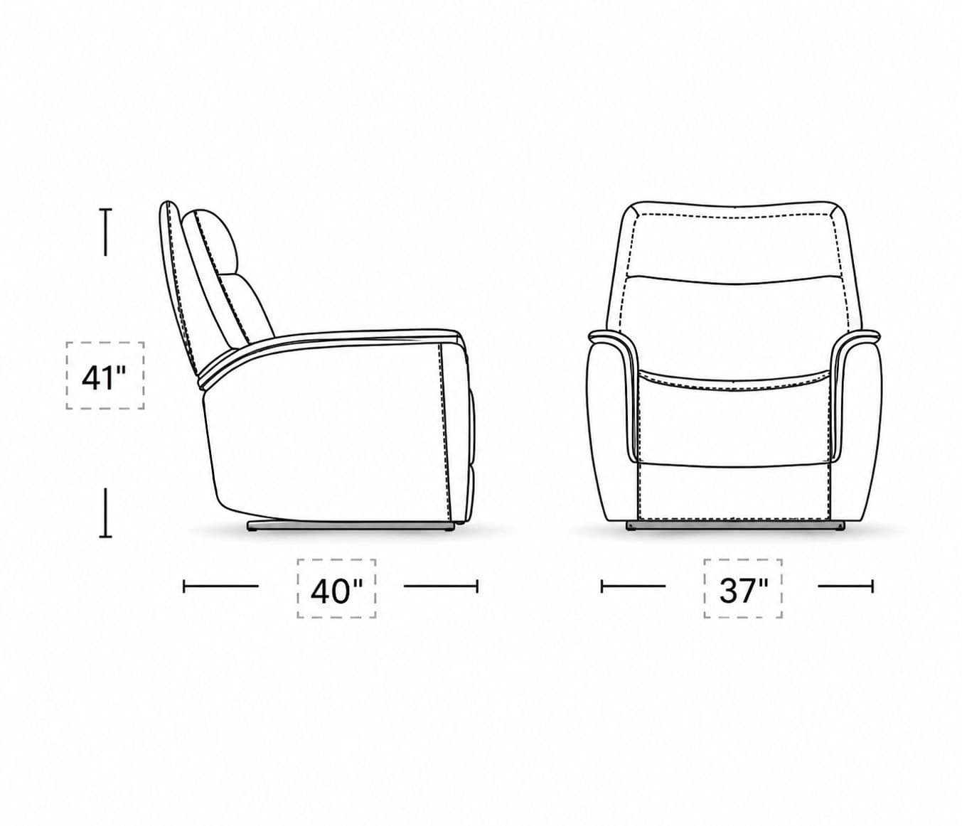 Image 6 for Manwah K70380M Single Seater Swivel Recliner Fabric