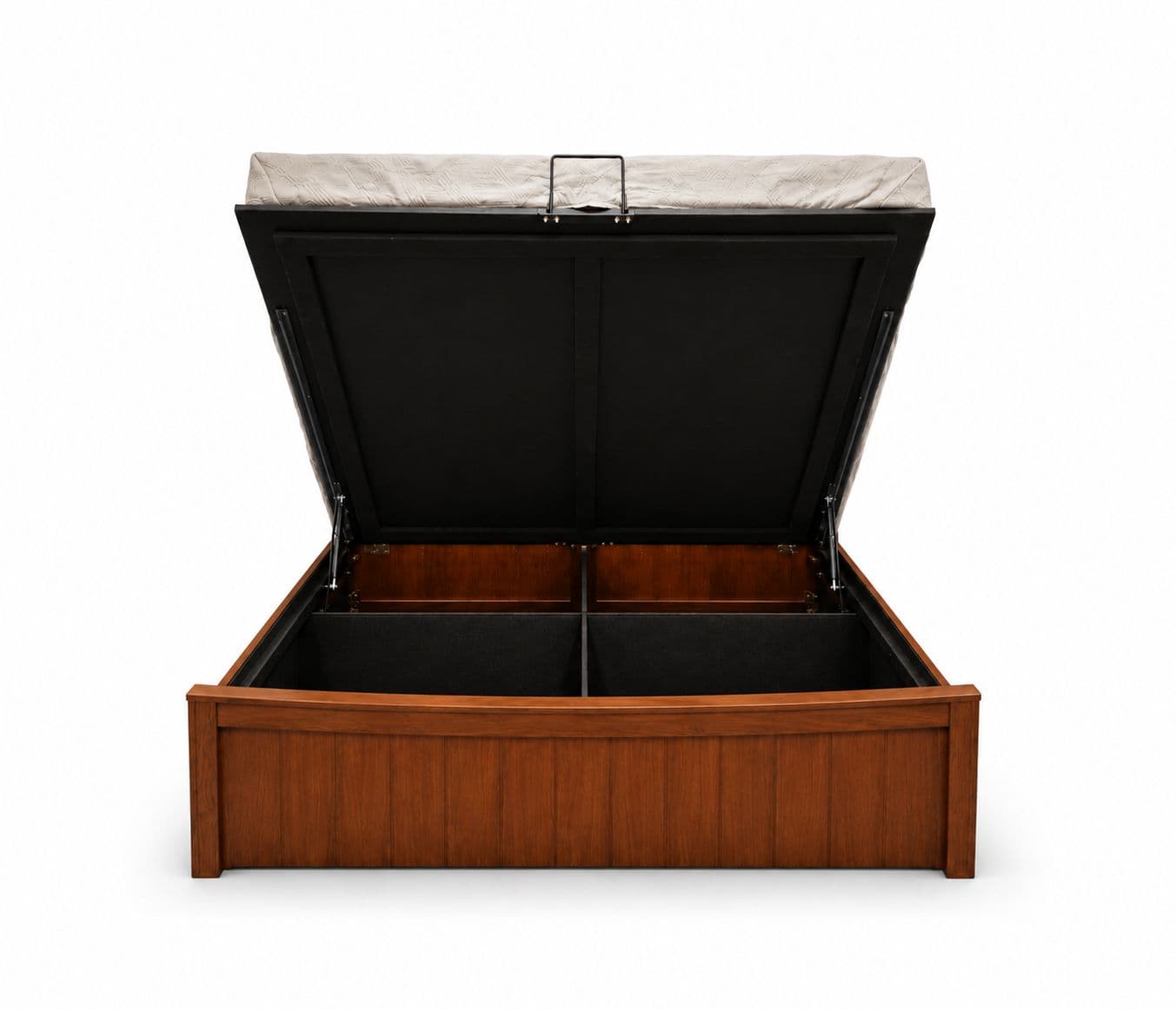 Image 5 for Boat Cot King Size 72x78 Box Rubber Wood and MDF With Hydraullic Storage (BTM)