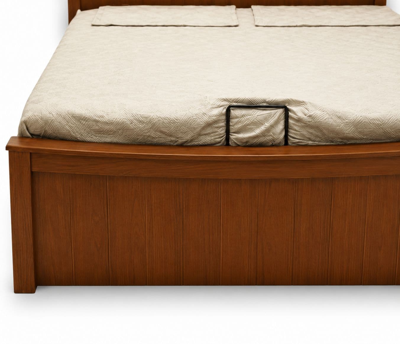 Image 10 for Boat Cot King Size 72x78 Box Rubber Wood and MDF With Hydraullic Storage (BTM)