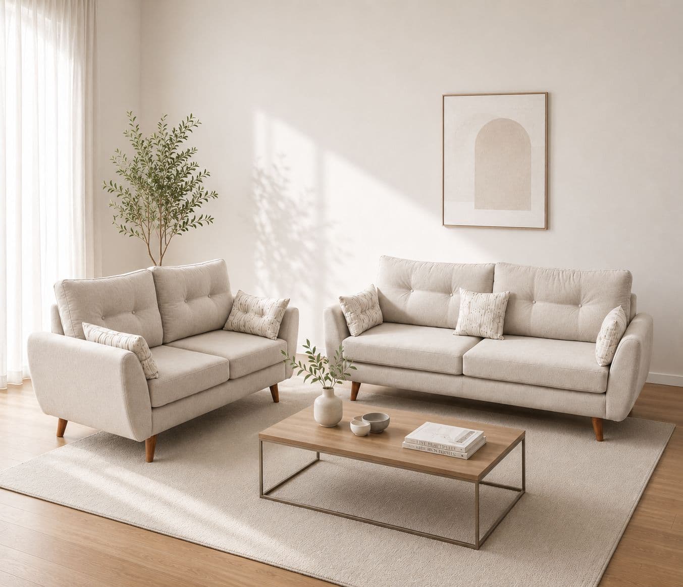 3005 Hawaii 3+2 Seater Sofa Fabric (HYD)(BWD)(WF)(BS-BTM)