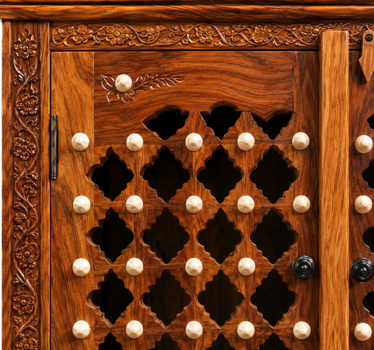 Image 6 for Dyuti Pooja Mandir Solid Sheesham Wood (Honey Finish) (SCV_PKU)