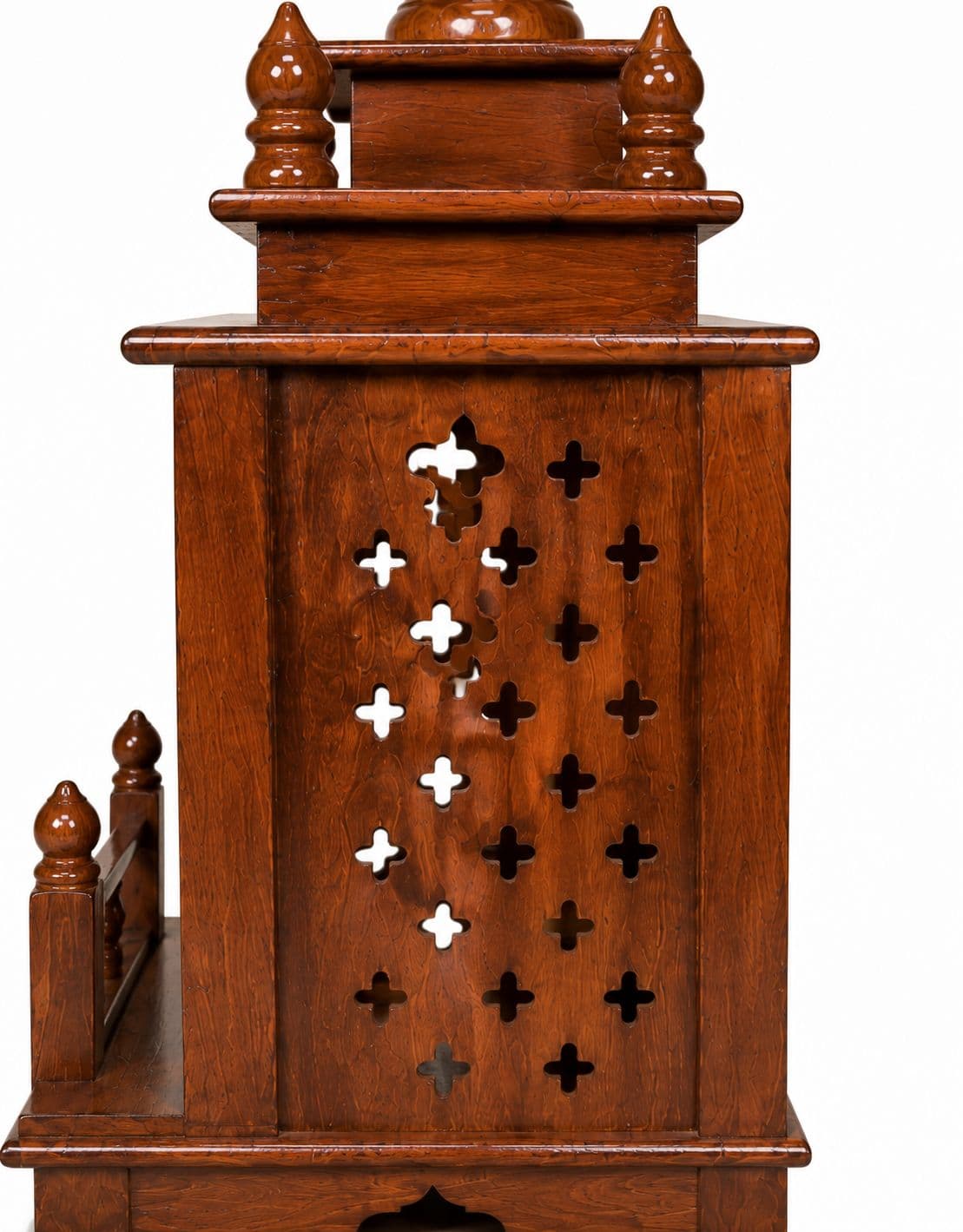 Image 6 for Nyasa Pooja Mandir Solid Sheesham Wood (Honey Finish) (SCV_PKU)