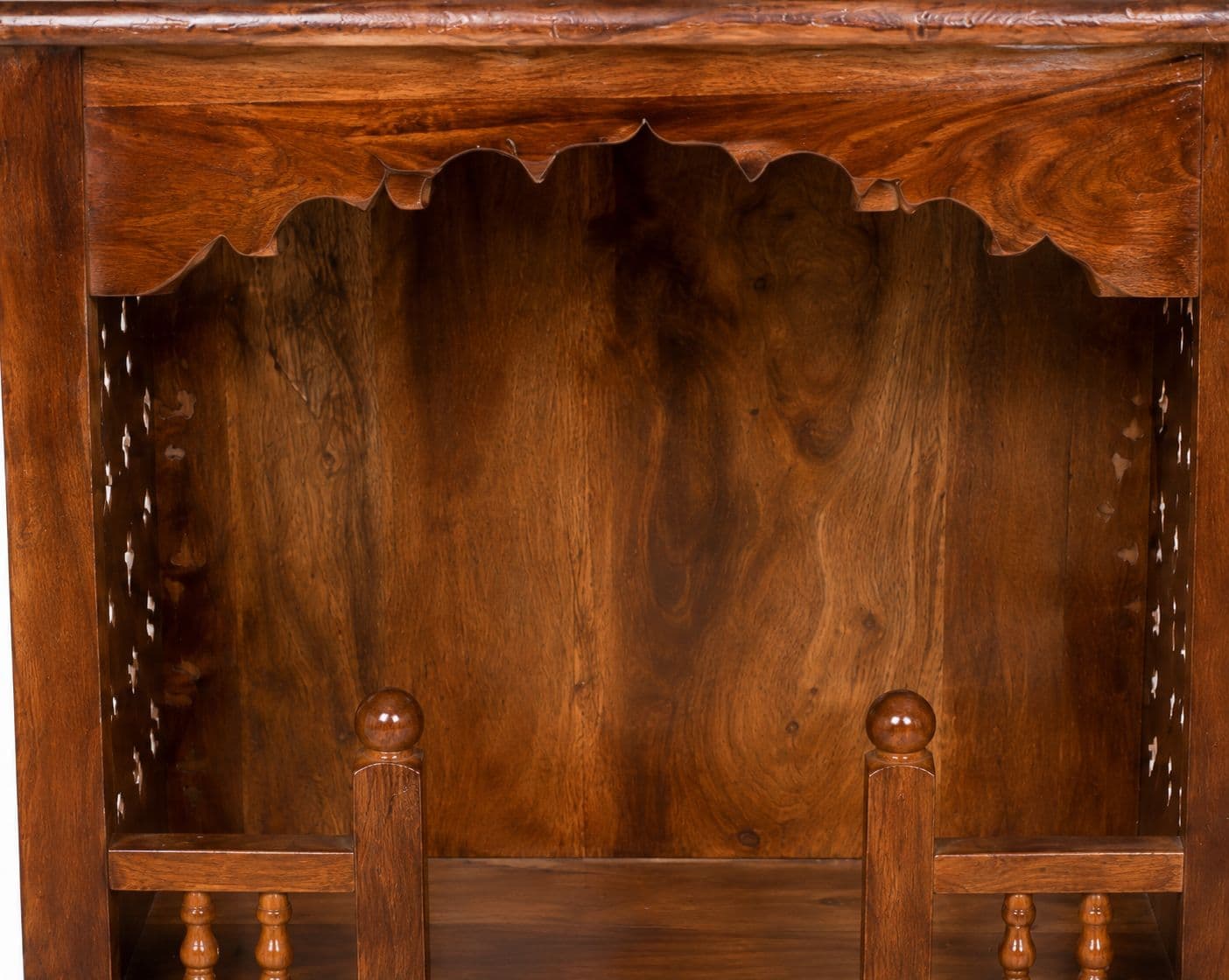 Image 5 for Nyasa Pooja Mandir Solid Sheesham Wood (Honey Finish) (SCV_PKU)