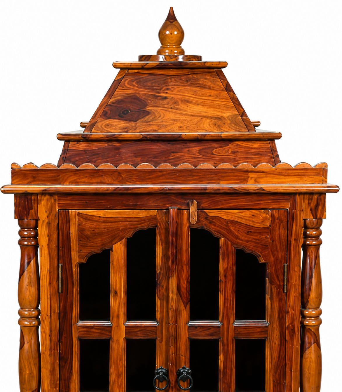 Image 5 for Ojas Pooja Mandir Solid Sheesham Wood (Honey Finish) (SCV_PKU)