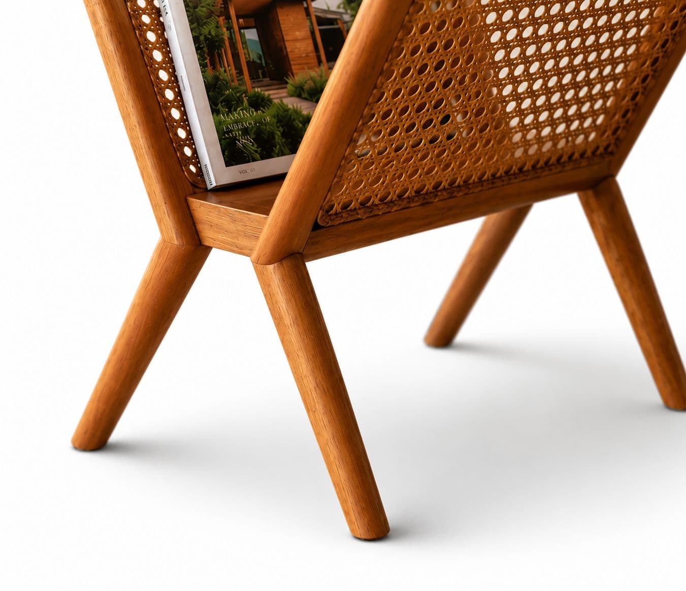 Image 5 for Meher Side Table Magazine Rack Sheesham Wood (WI)