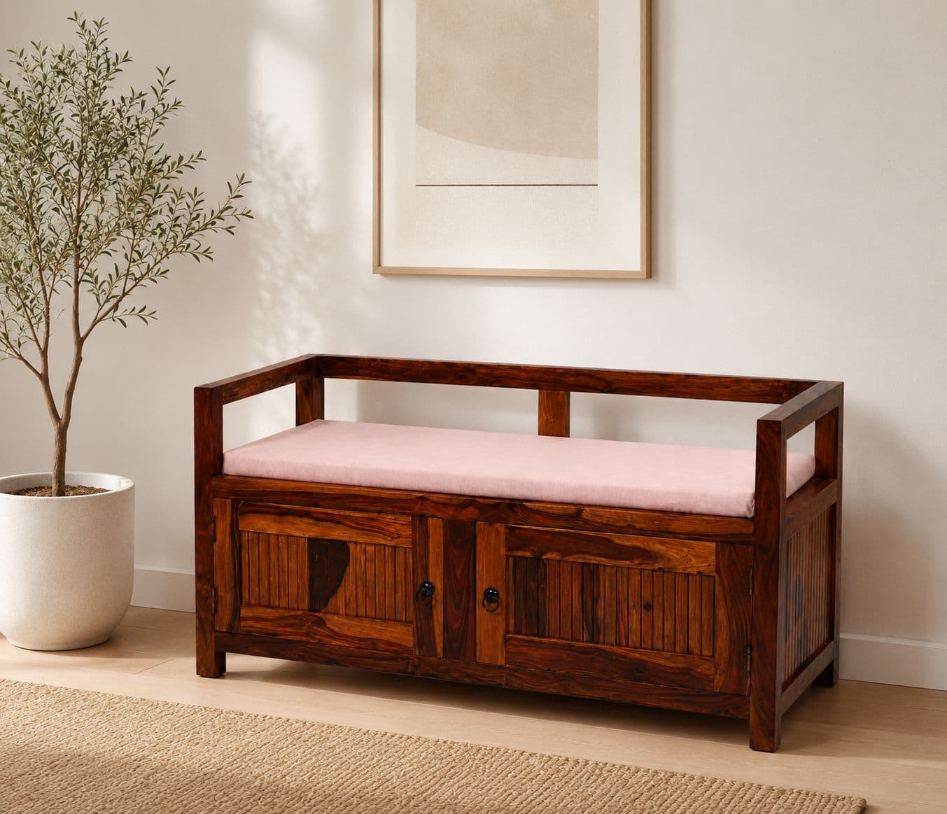 Image 2 for Zylo 2 Door Shoerack Sheesham Wood (WI)