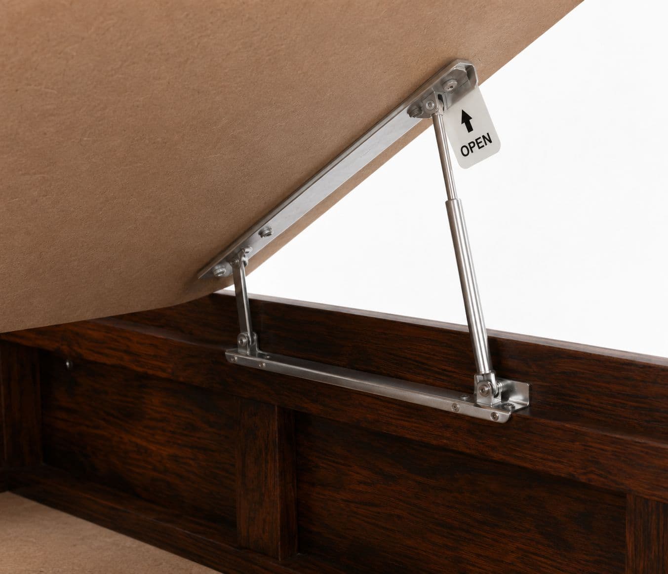 Image 4 for Oslo Hydraulic Bed - King Sheesham Wood Bed (WI)
