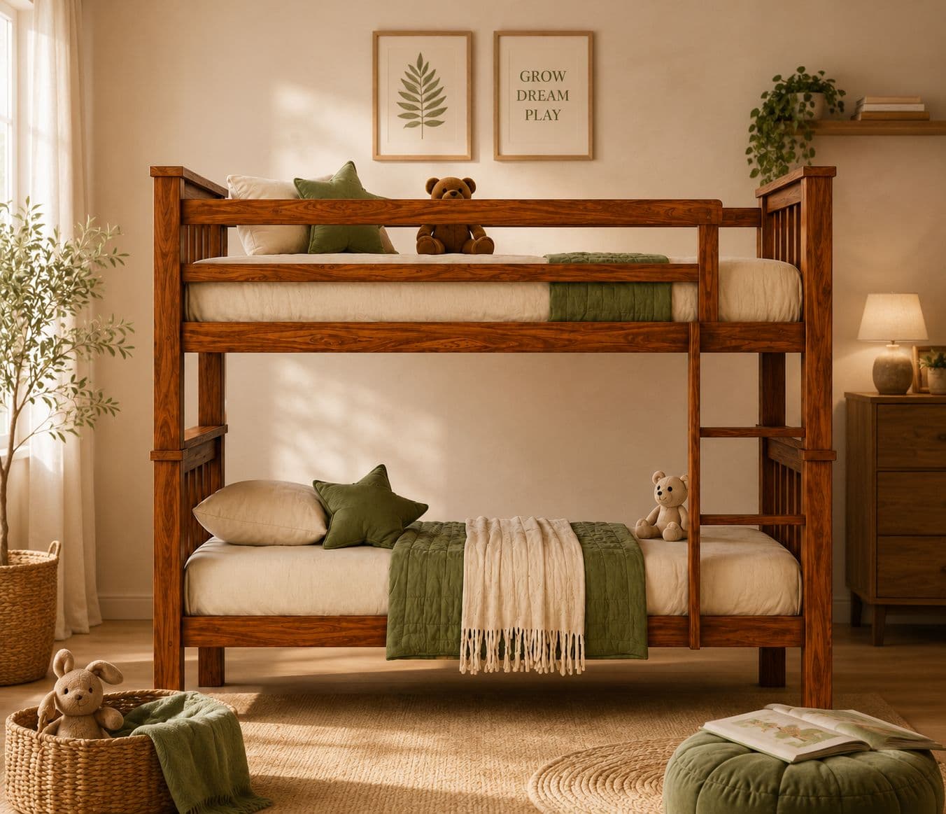 Orba Bunk Bed Without Storage Sheesham Wood (WI)