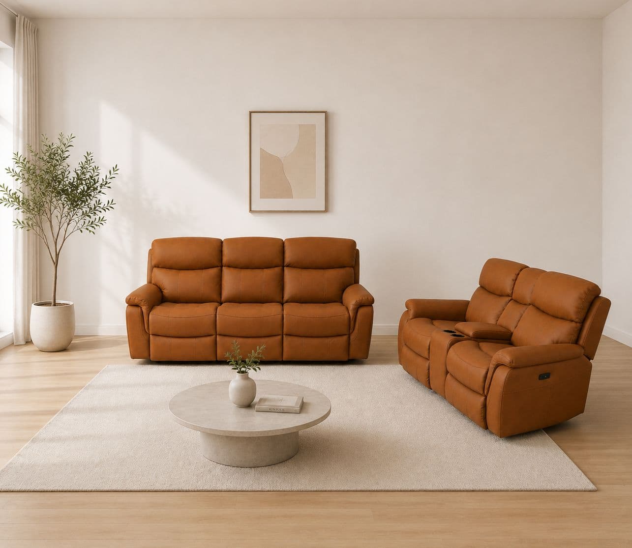 Image 1 for UXW9020M Single Seater Power Recliner Leather (WH)