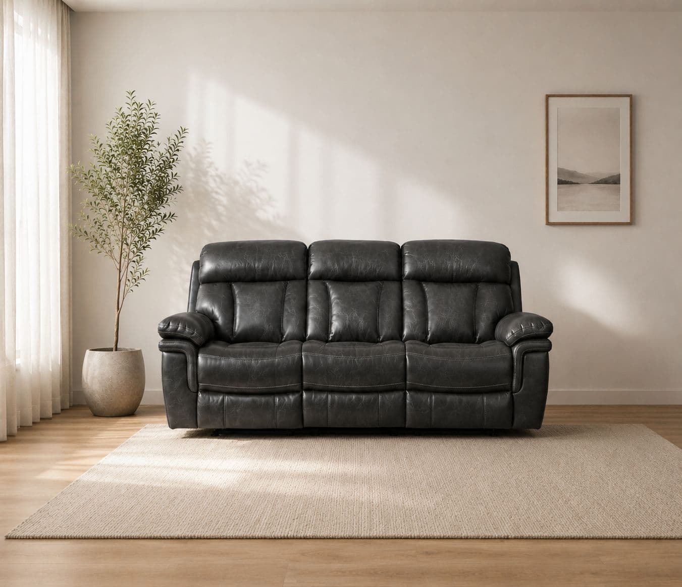 Image 1 for Manwah XW9597M 3 Seater Power Recliner Fabric