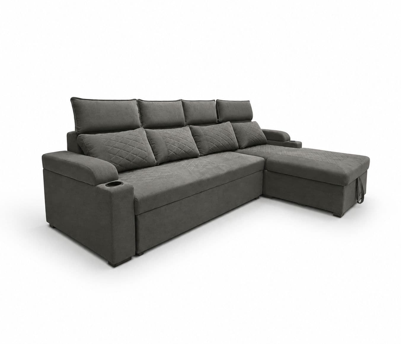 Image 4 for Dreamer 3+Lounger Sofa Cum Bed Storage Camden Textured Fabric (WF OTD)