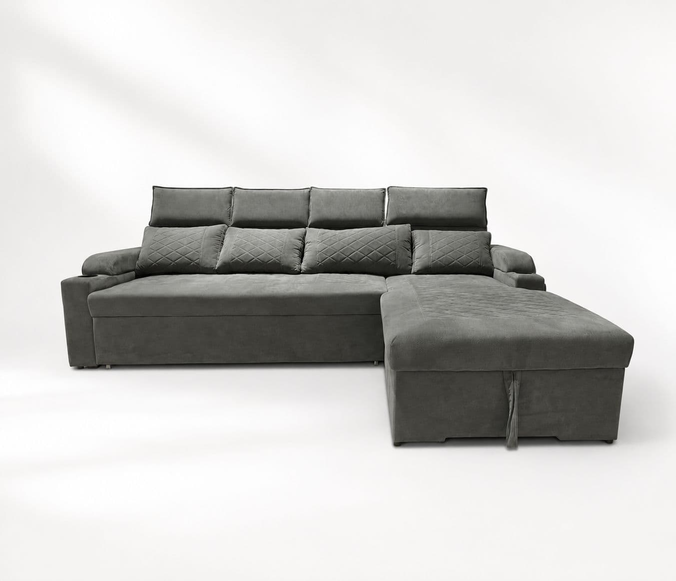 Image 5 for Dreamer 3+Lounger Sofa Cum Bed Storage Camden Textured Fabric (WF OTD)