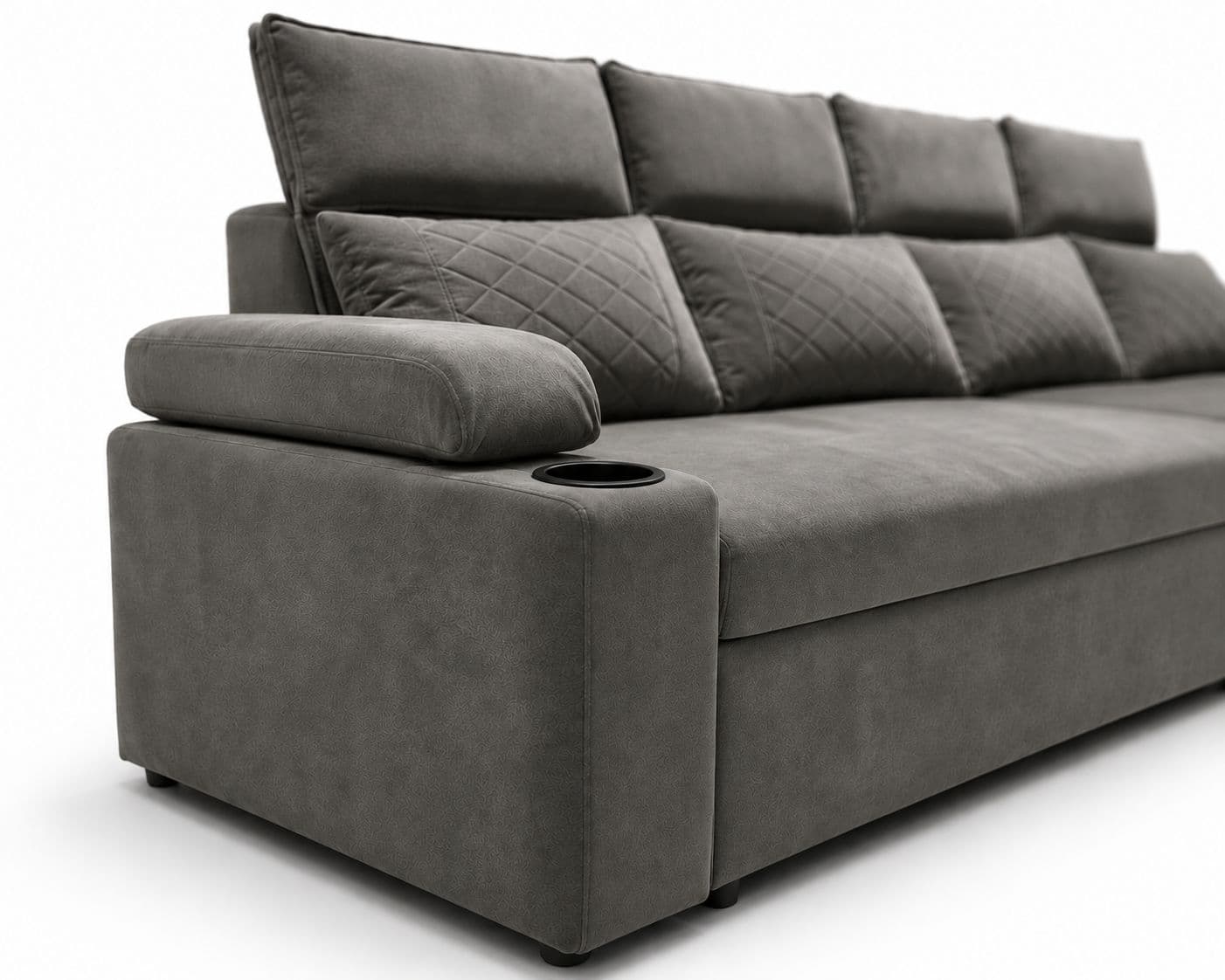 Image 10 for Dreamer 3+Lounger Sofa Cum Bed Storage Camden Textured Fabric (WF OTD)