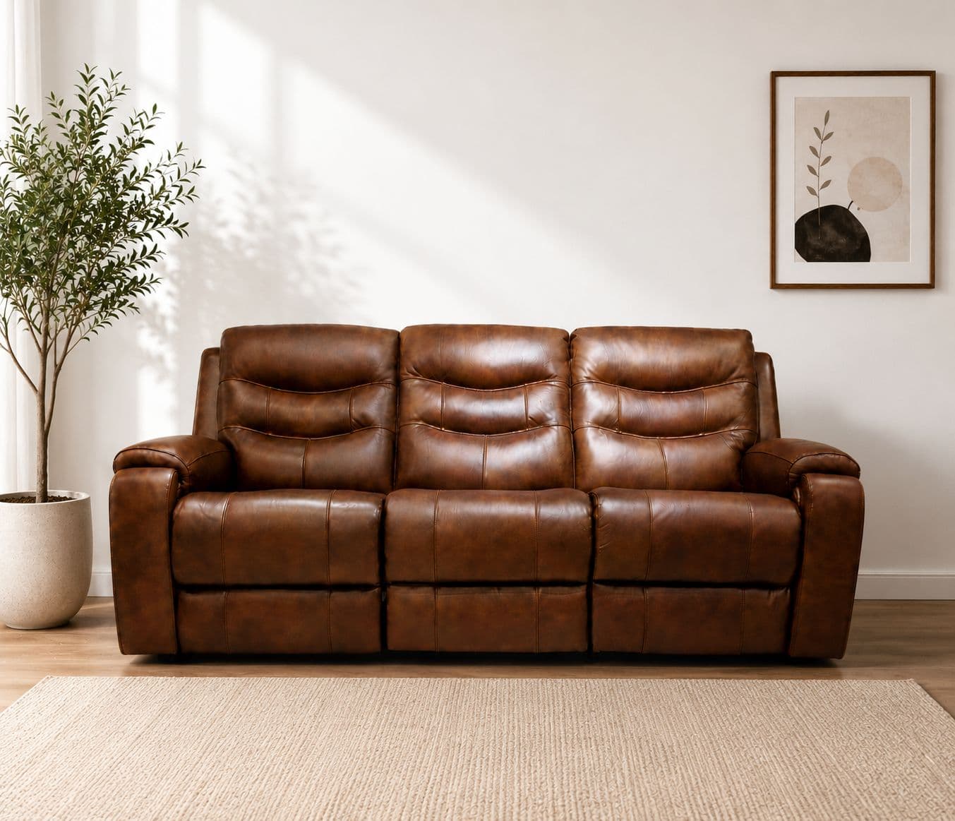 Image 2 for Manwah U70731HM 3+2+1 Power Recliner Leather