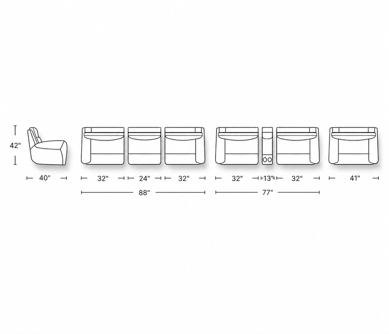 Image 25 for Manwah 71128M 3+2+1 Power Recliner Fabric