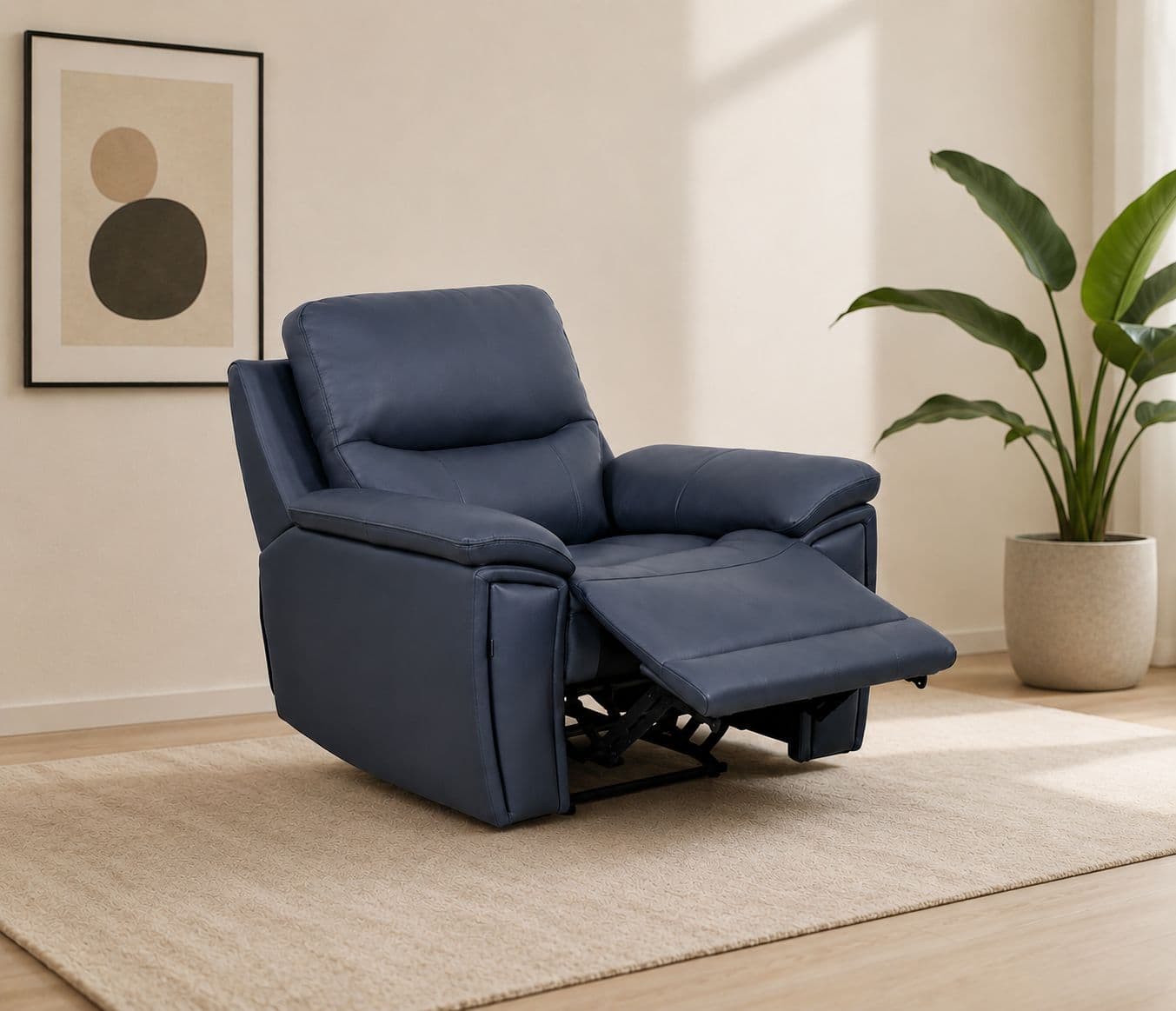 Manwah U71191M Power Recliner Leather