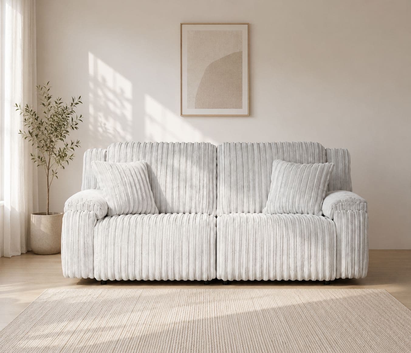 Manwah 70718HM 3 Seater Power Recliner Fabric