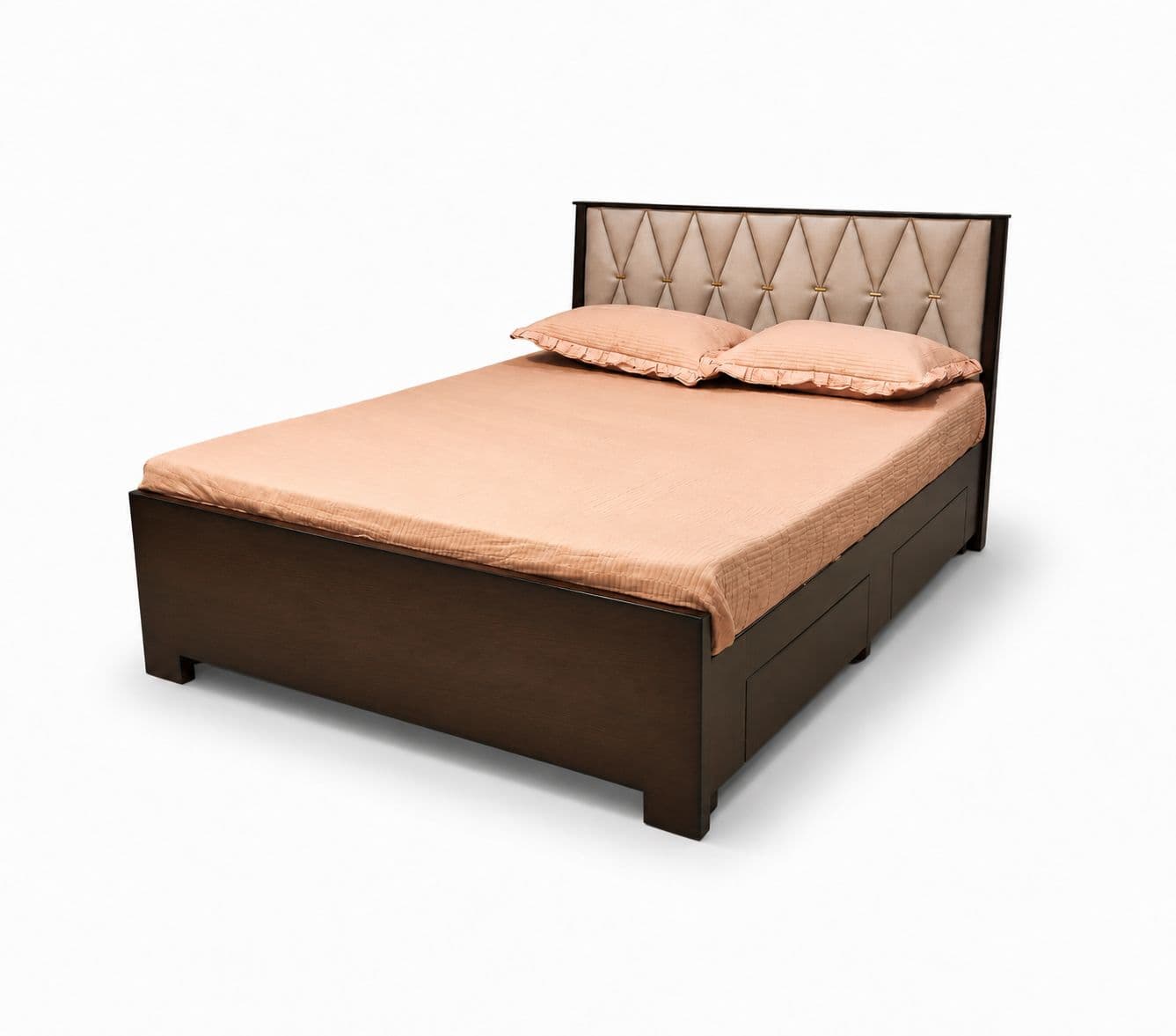Image 3 for Kohinoor Cot Queen Size With Storage One Side Top Lifting And One Side Drawer (BS-BTM)