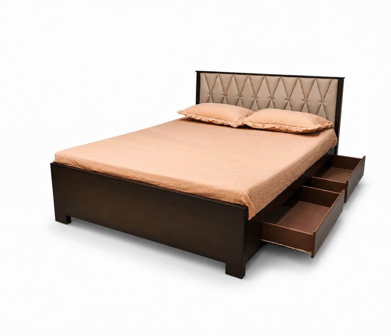 Image 4 for Kohinoor Cot Queen Size With Storage One Side Top Lifting And One Side Drawer (BS-BTM)