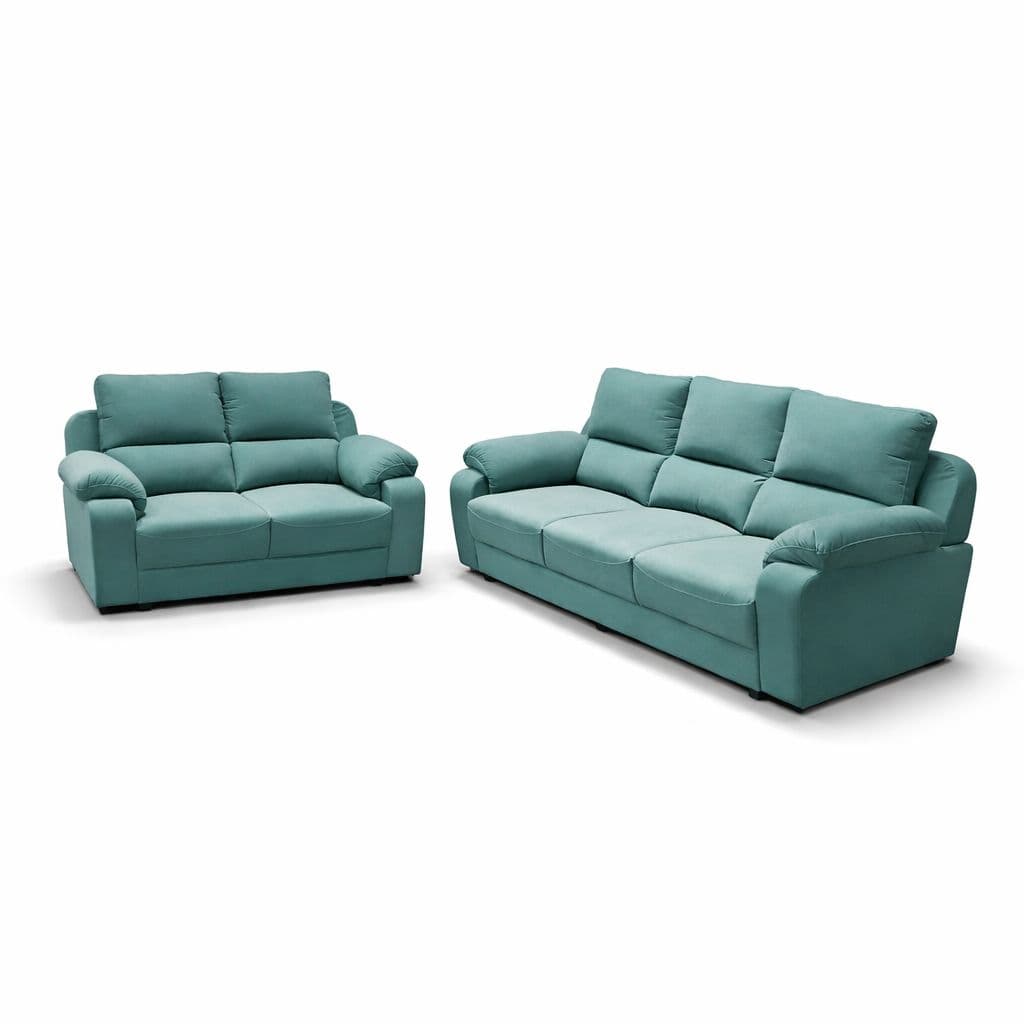 Image 4 for BMW Sofa Set 3+2 Seater Velvet Suede Fabric (EC OTD)