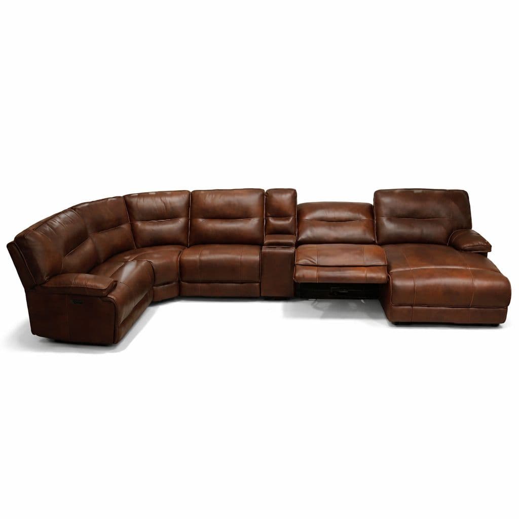 Image 3 for UX70048HM Laf PWR+Corner 1/4+ Armless PWR Recliner+ Armless Chair+RAF Push Back Chaise W/PHR+Staright Console +Armless Chair Body Touch Leather (CP)