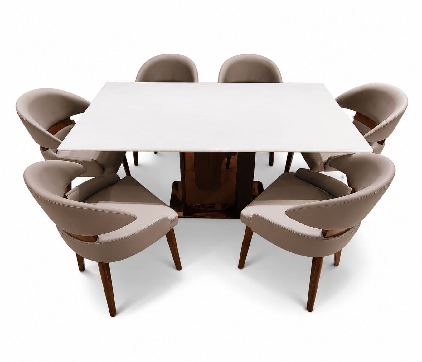 Image 6 for Dining Table 201/2000 dining chair 1+6 Seater Marble Top