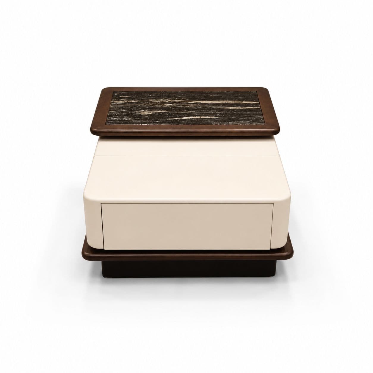 Image 7 for Center Table F59 With Drawers With Marble Top And Wooden Base (HYD)