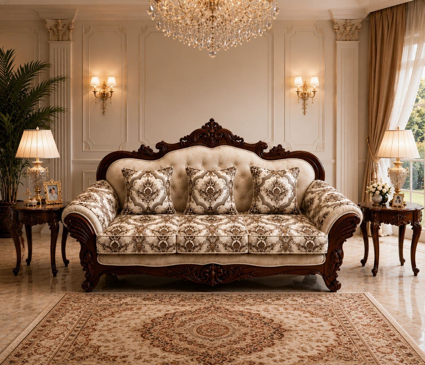 Image 1 for Carving Haritage Sofa Set 3+2+2+CT Seater (OWD)