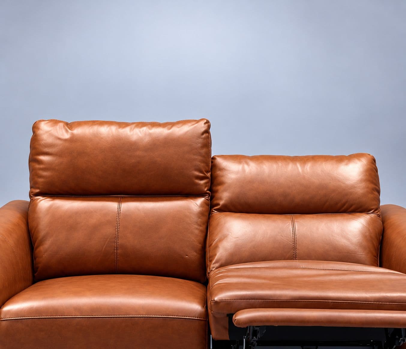 Image 3 for 3935-3S-E-B1125-65 Sofa Set Electrical Recliner 3 Seater Imported Brown Half Leather (WH)(CP)
