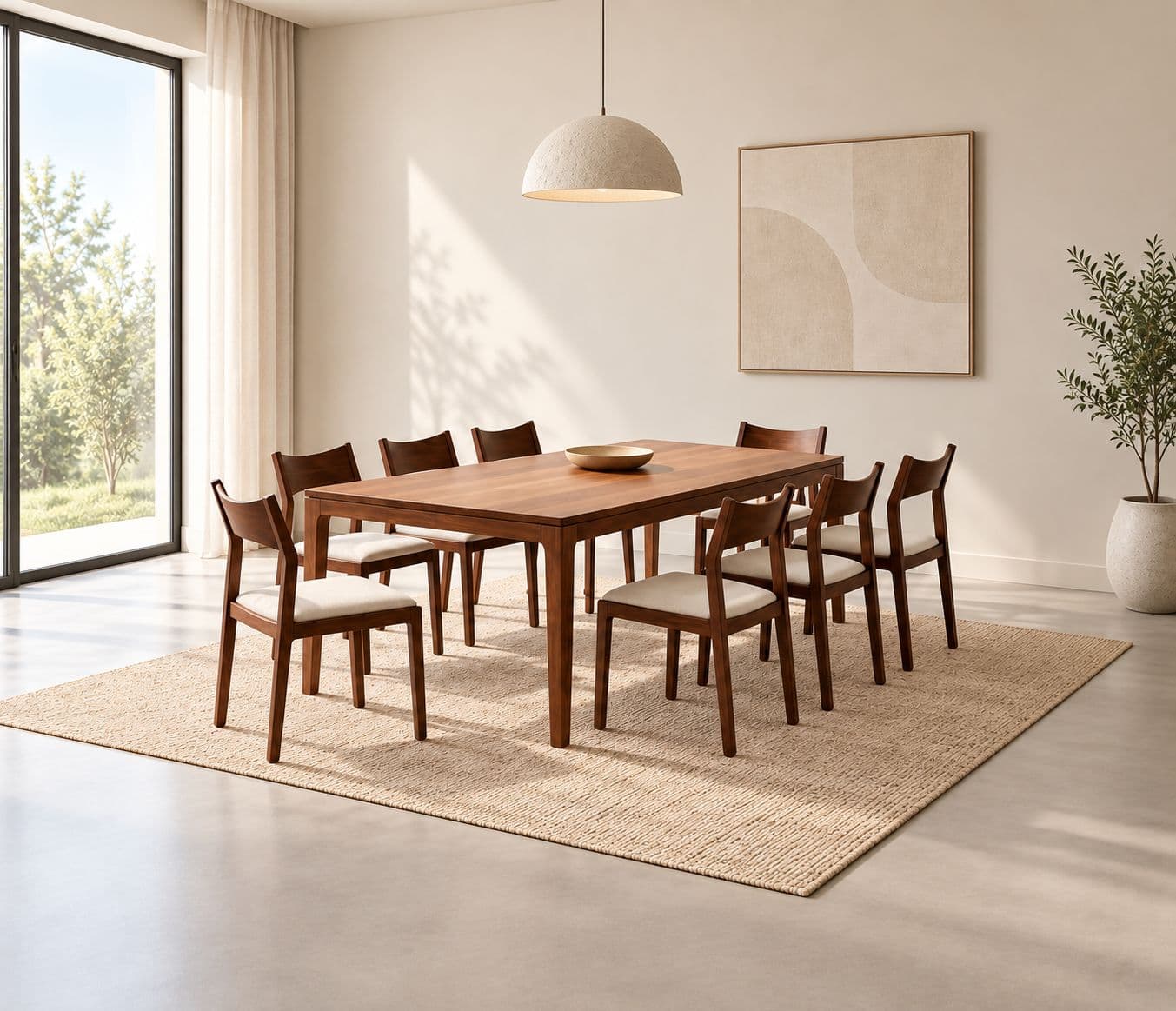 Image 1 for Dining Set 8 seater Table In Accacia Wood (ARC)