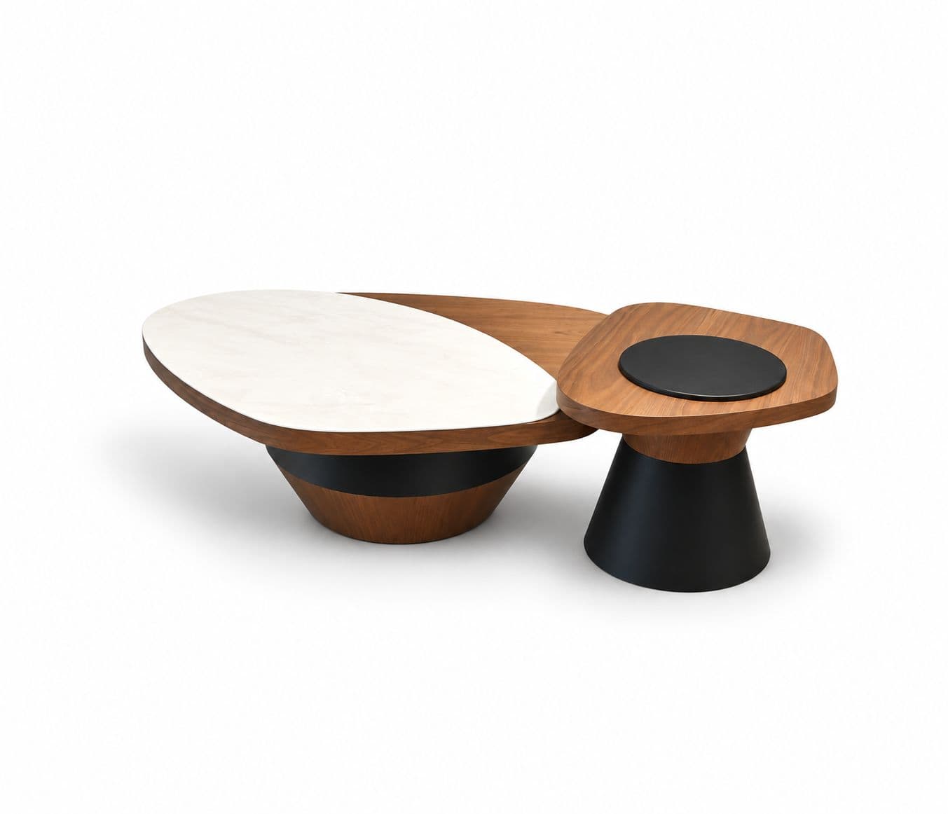 Image 5 for 3043 Center TableWith Marble And Wooden Top With Wooden Base (HYD)