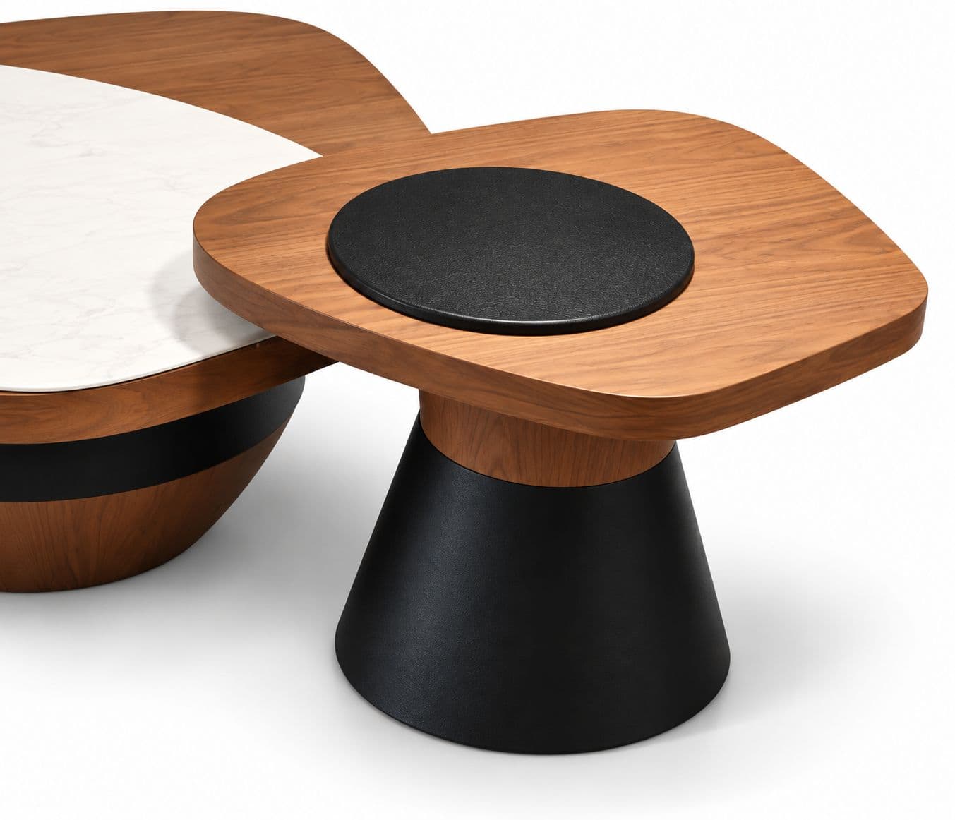 Image 9 for 3043 Center TableWith Marble And Wooden Top With Wooden Base (HYD)