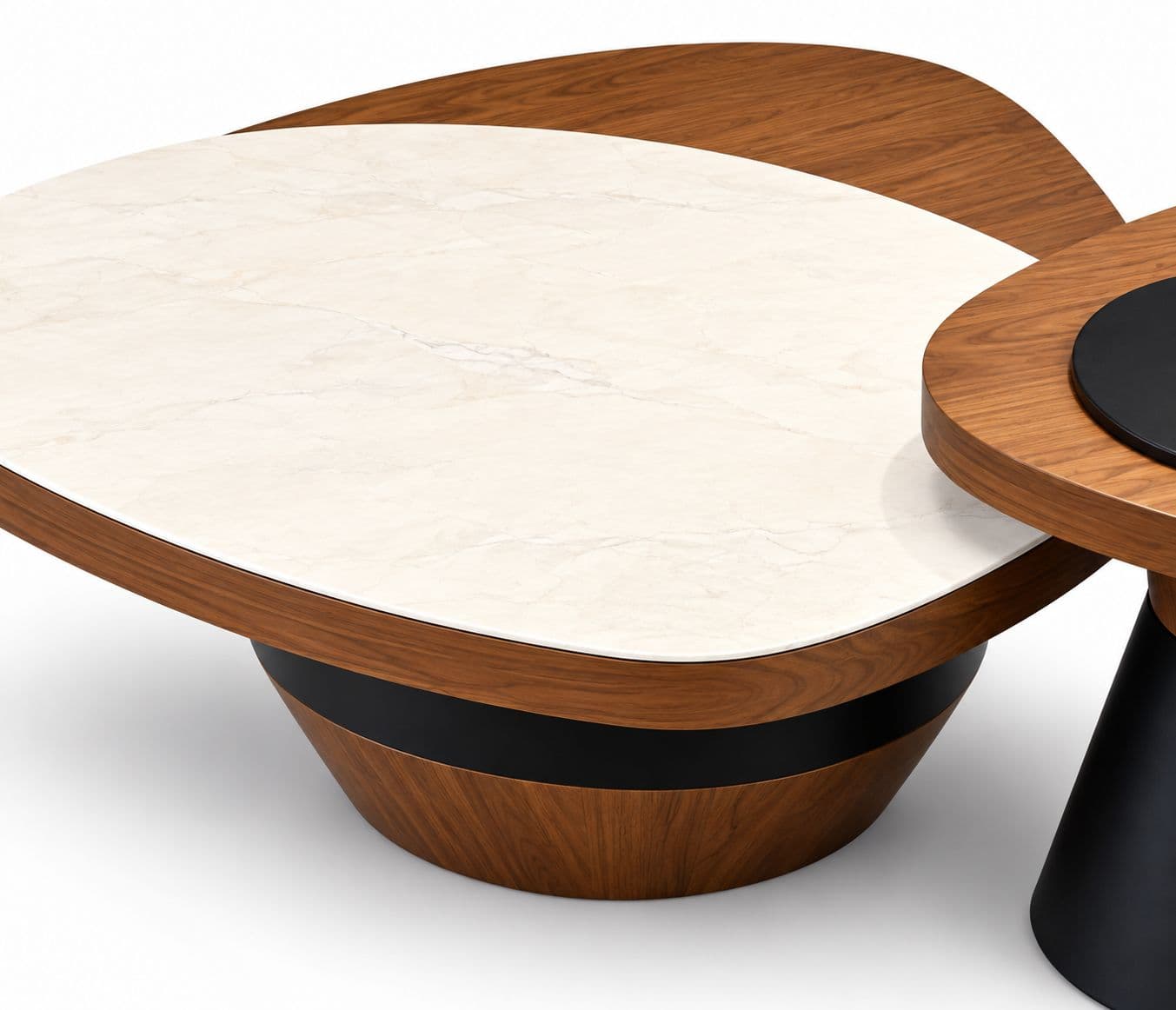 Image 6 for 3043 Center TableWith Marble And Wooden Top With Wooden Base (HYD)