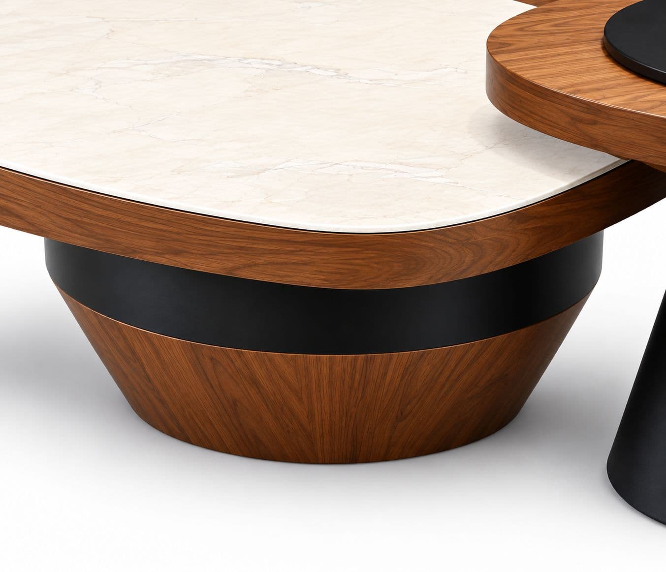 Image 7 for 3043 Center TableWith Marble And Wooden Top With Wooden Base (HYD)