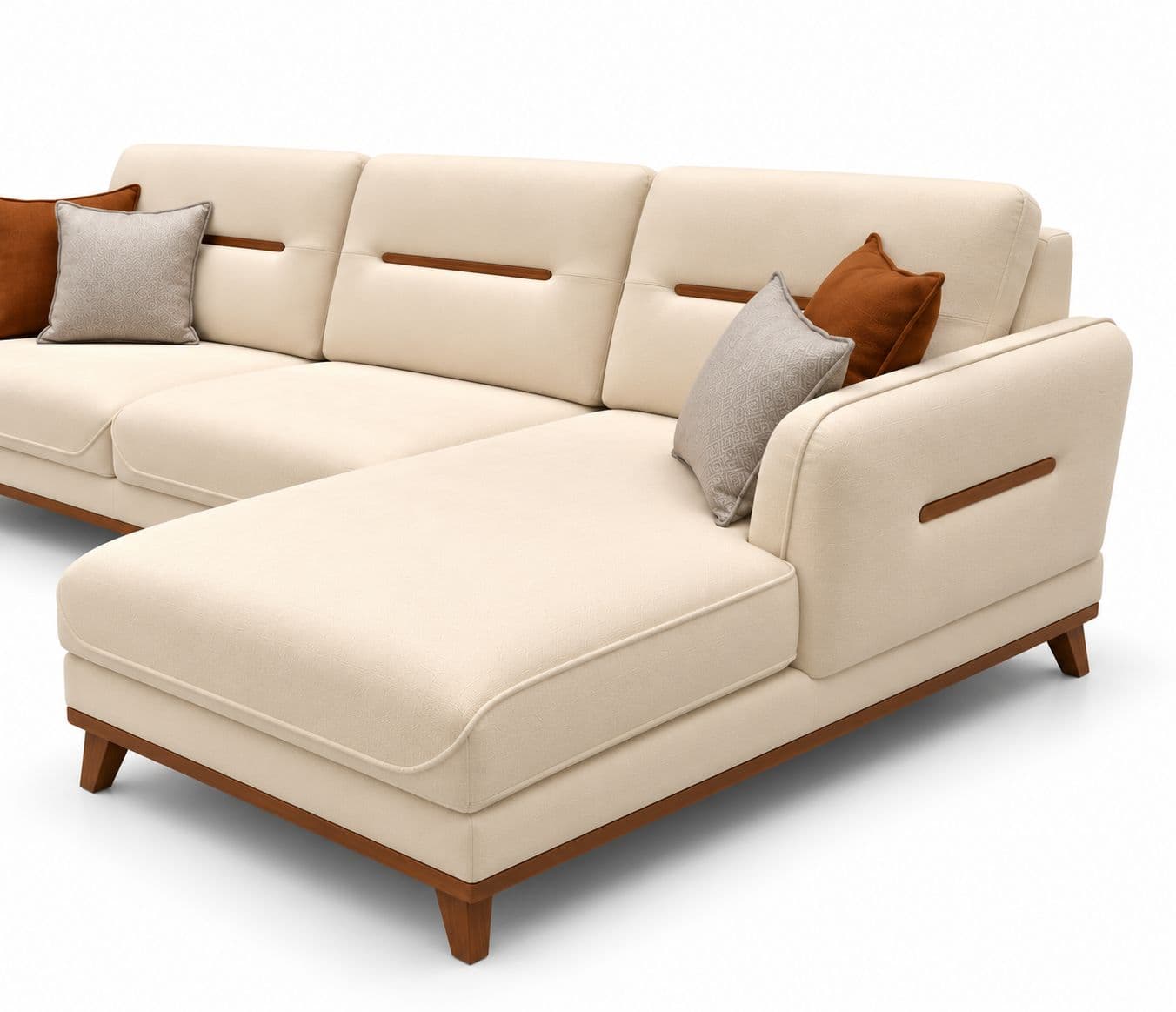 Image 3 for Boxter Sofa 3+L Seater Velvet Suede Fabric (HYD OTD)