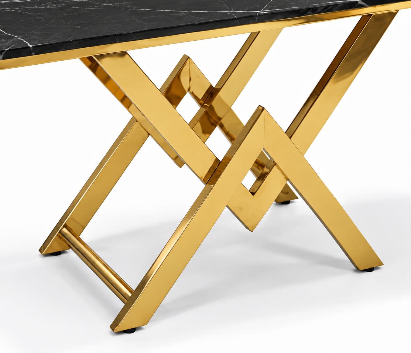 Image 6 for X-87 Console Table Marble Top With PVD Gold Metal Base (HYD OTD)