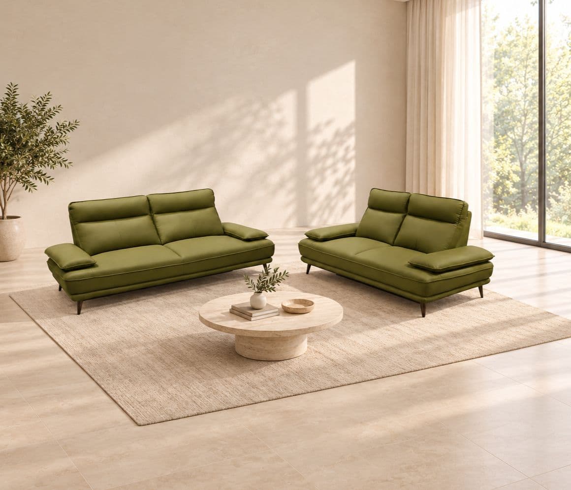 Image 1 for ZM 958 Handle Adjustable Sofa 3+2 Seater Leather Fabric (HYD)(EC)(WF)(BSK)(BS-KORA)(BS-BTM)(BS-SKN)