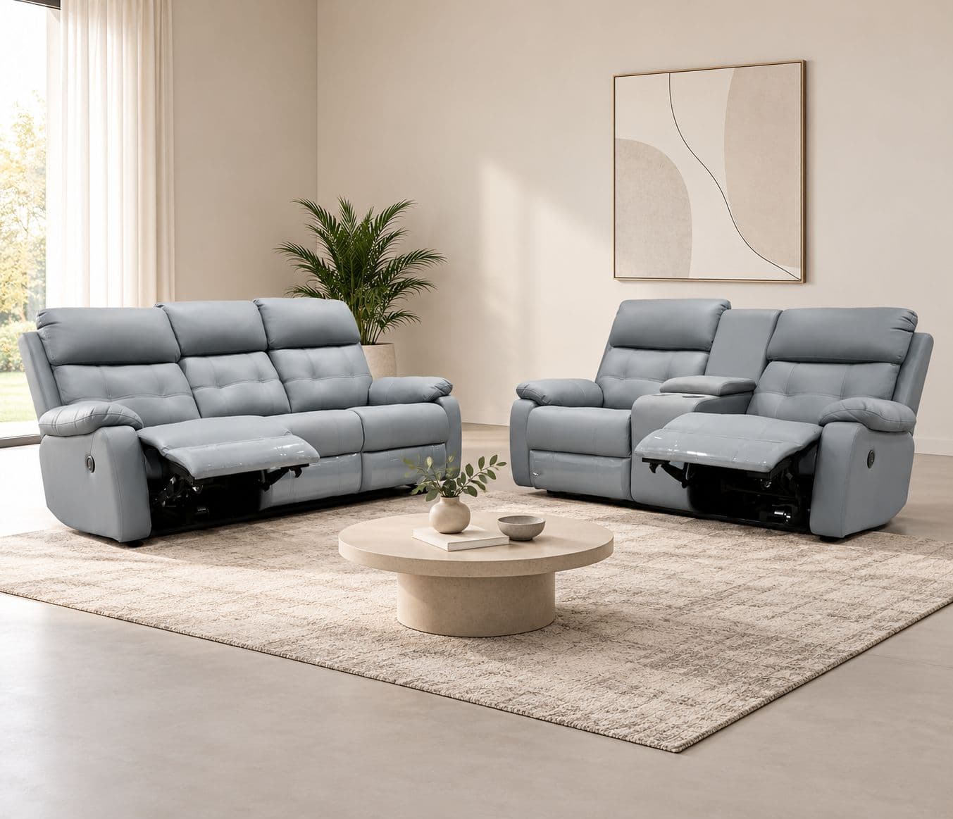 Image 1 for R-20 3+2 Seater Power Recliner Swade Fabric (CP OTD)