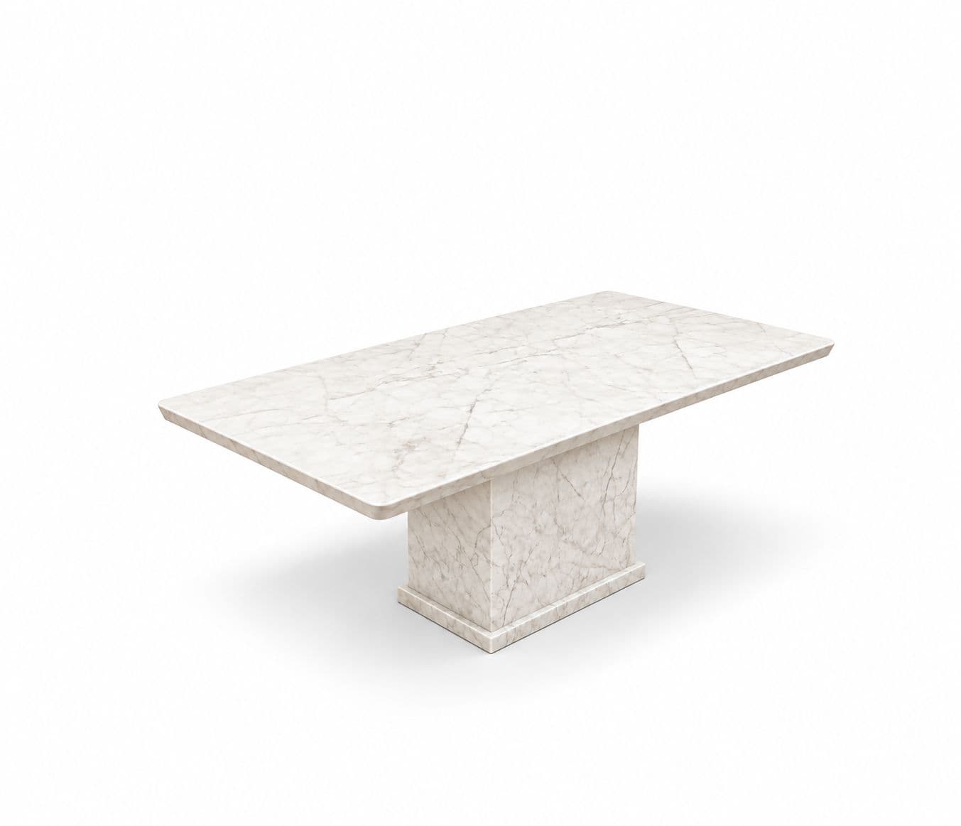 Image 13 for 3980 Dining Table 1+6 Seater 603 Chair Solied Rubber Wood With Artificial Marble Top (EC OTD)