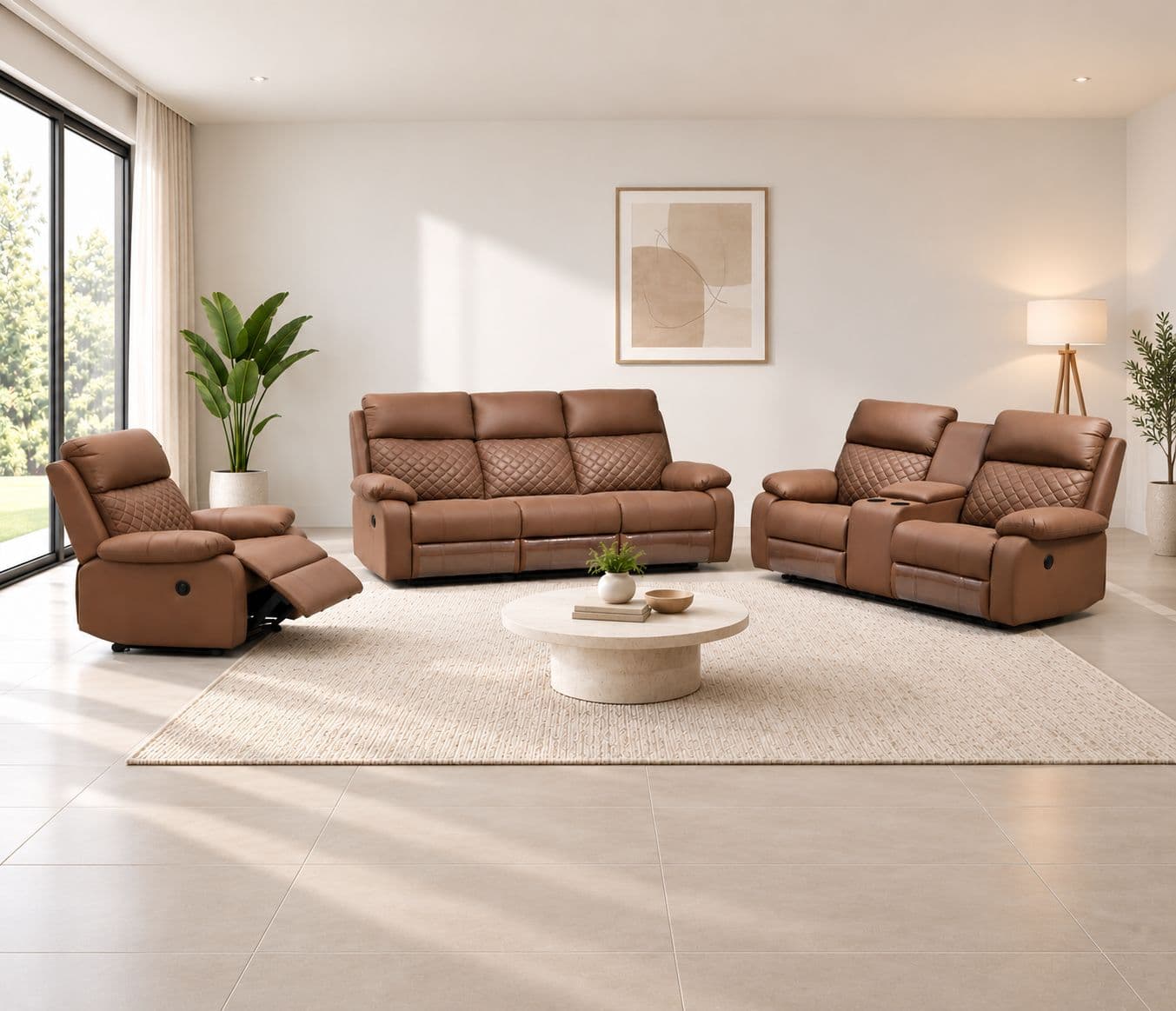 R20 3+2+1 Suede Fabric (Motorized) (BS-KORA)(BS-EC)