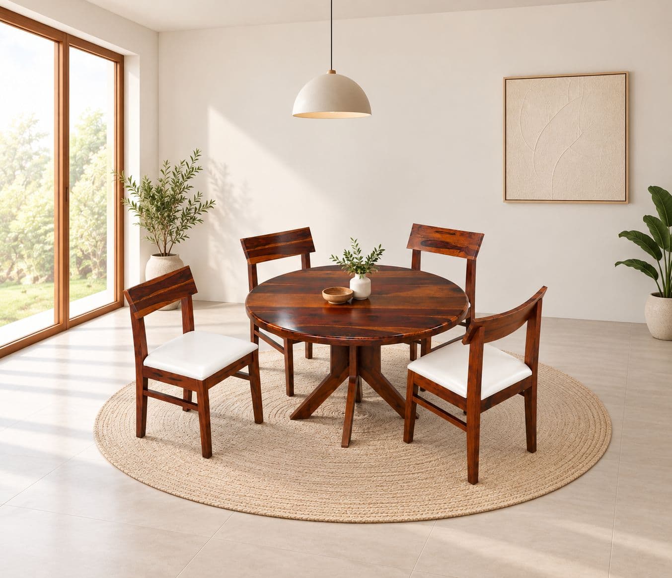 Drew Dining Set 1+4 Seater (WH)