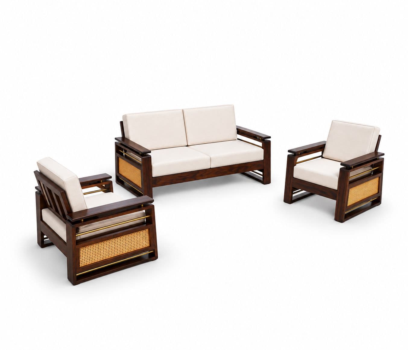 Image 2 for Vrinda Sofa Set 3+1+1 Seater (WH)
