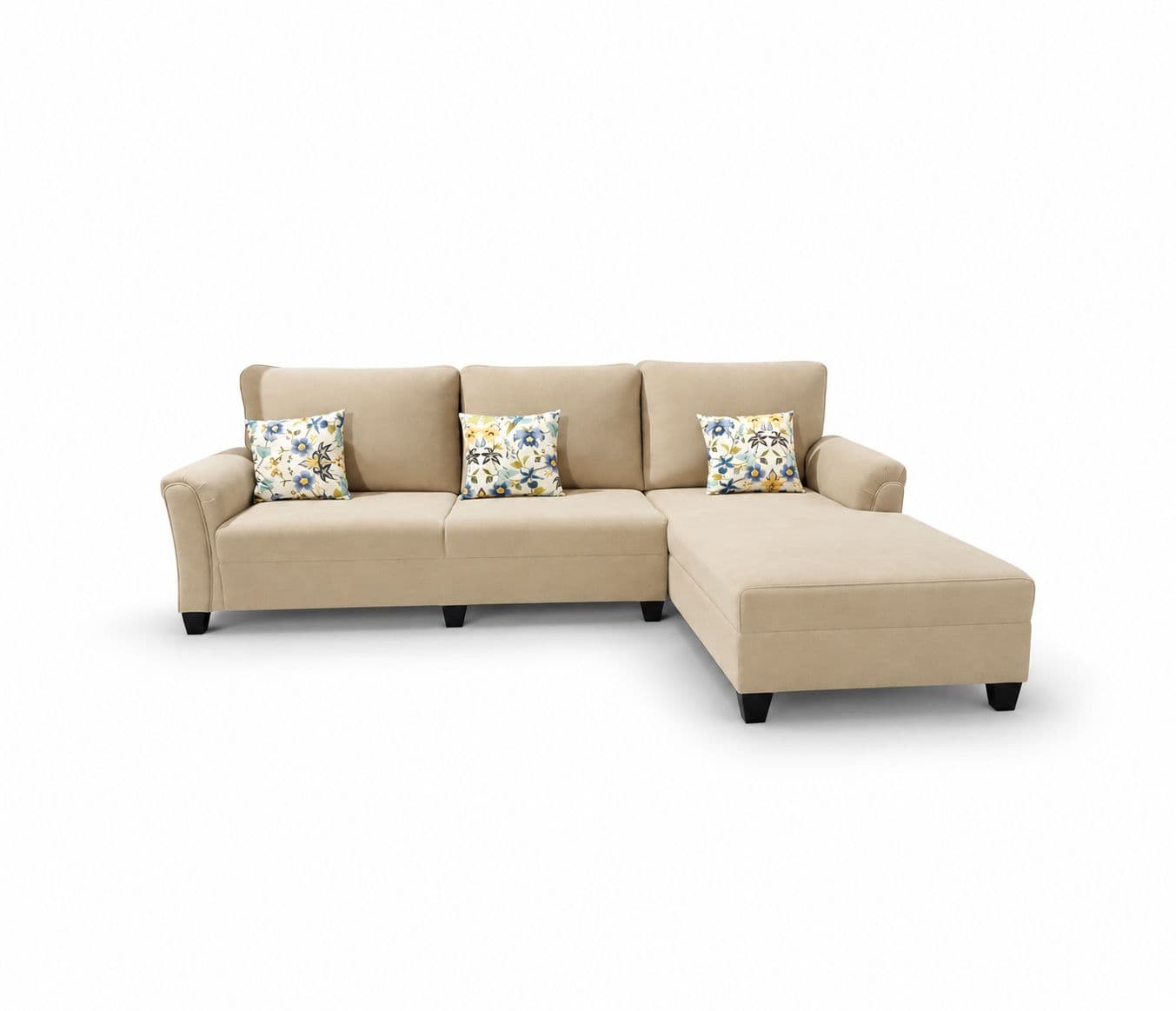 Image 3 for Aldo Sofa 3+Lounger With Cotton Jute Fabric (BTM)