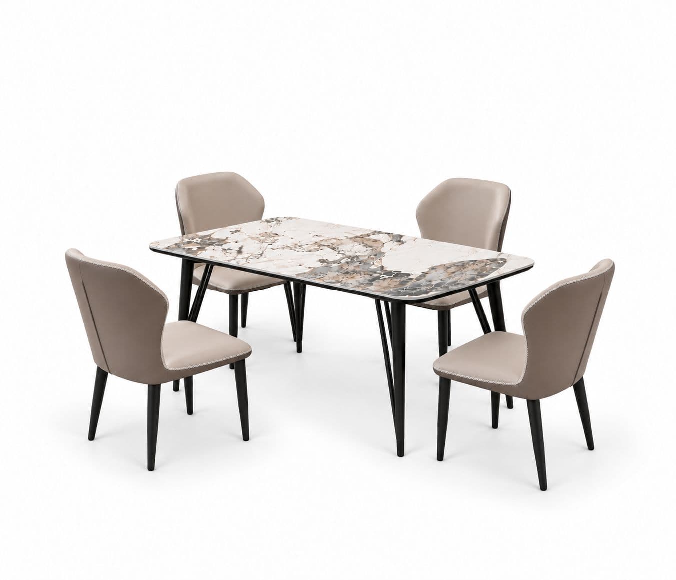 Image 3 for P130 Pandora /808 Dining Set 1+4 Seater (BSK)