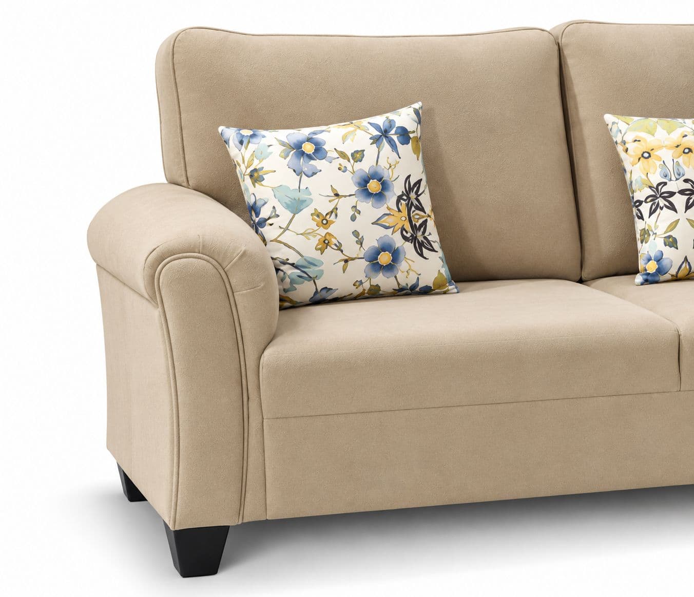 Image 4 for Aldo Sofa 3+Lounger With Cotton Jute Fabric (BTM)