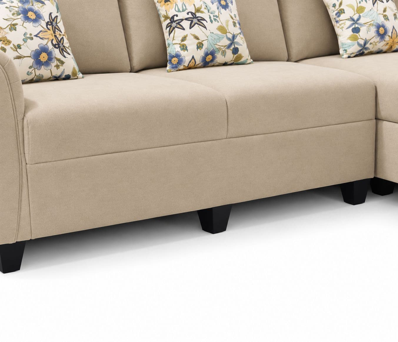 Image 8 for Aldo Sofa 3+Lounger With Cotton Jute Fabric (BTM)