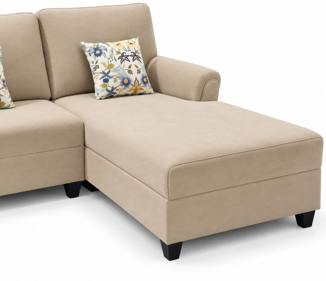 Image 9 for Aldo Sofa 3+Lounger With Cotton Jute Fabric (BTM)