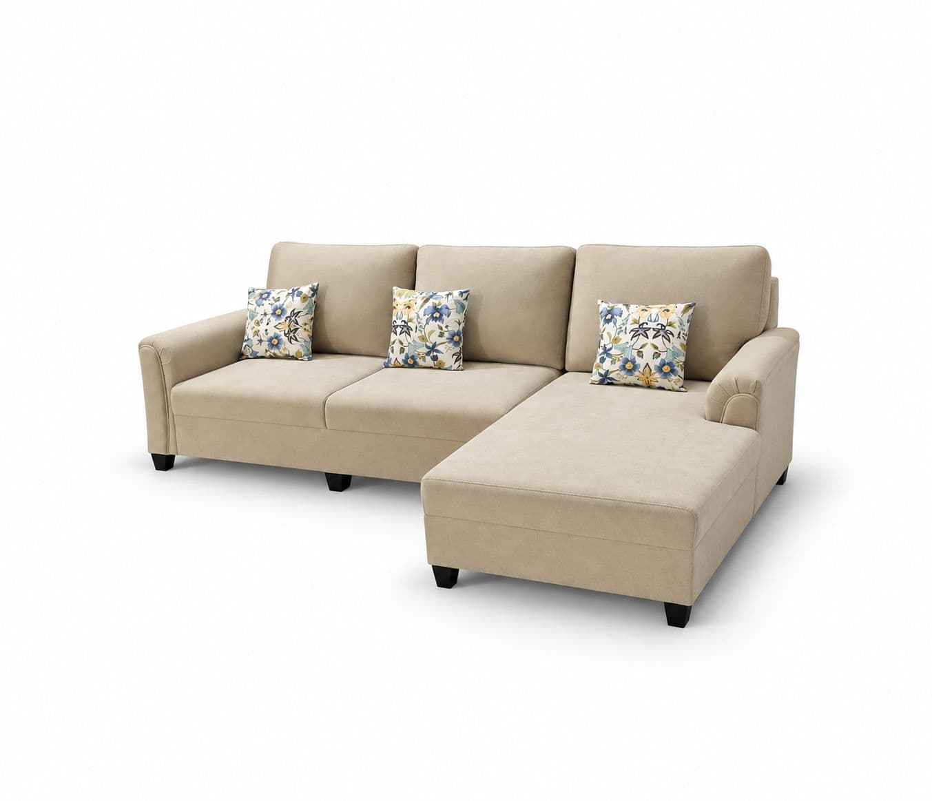 Image 10 for Aldo Sofa 3+Lounger With Cotton Jute Fabric (BTM)