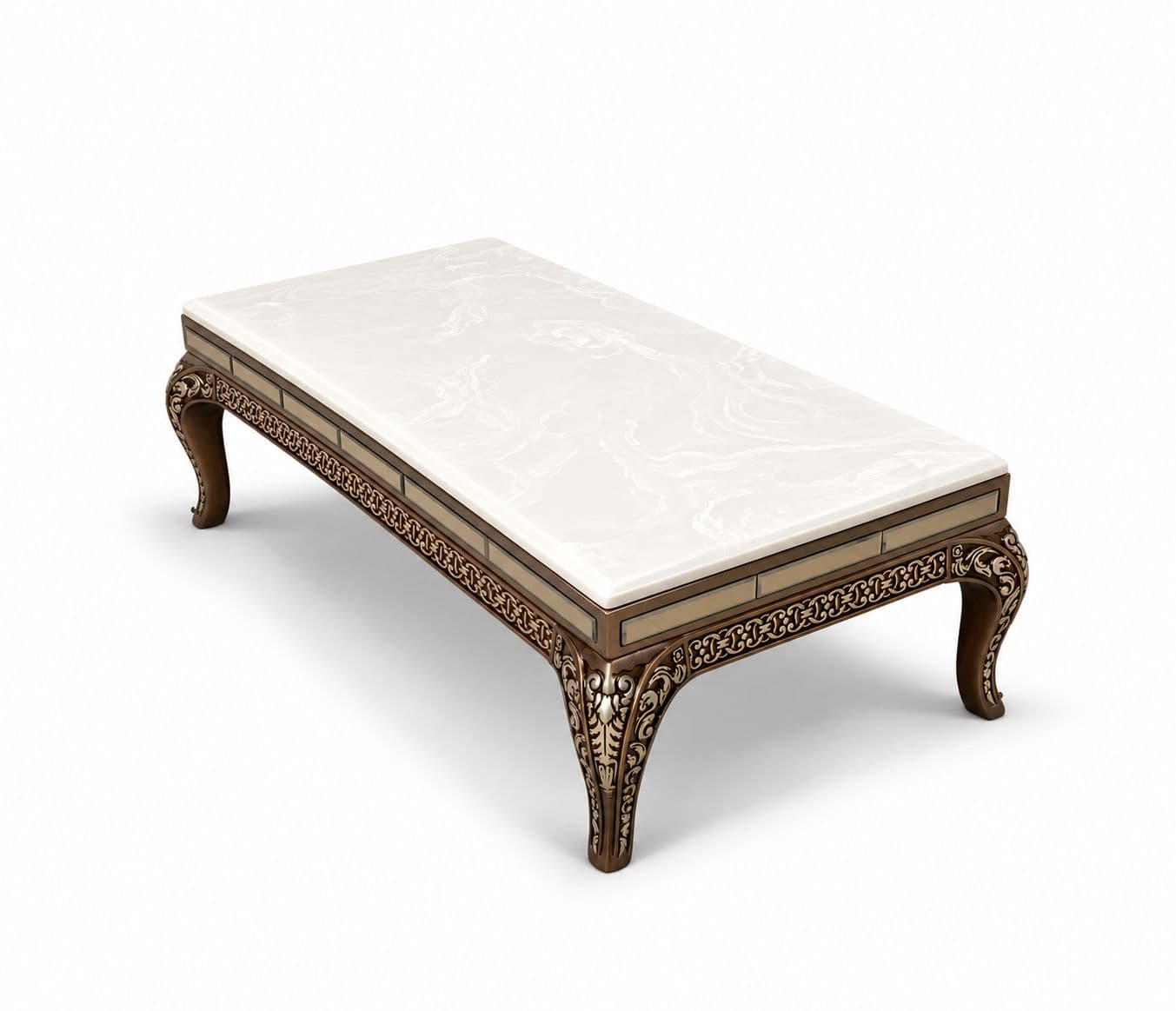 Image 6 for Nizam Center Table Onxy Marble White Color (BTM OTD)